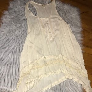 Free people long shirt with ruffle bottom